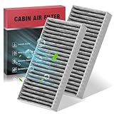 BDFHYK CF10747 Cabin Air Filters with Activated Carbon Compatible with Jeep Liberty 2008-2012, Compatible with Dodge Nitro 2007-2011 3.7L 4.0L V6, 2PCS