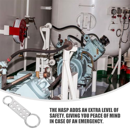 Image of Safety Lock Hasp Aluminum Hasp Tagout 8 Holes Double-end Padlock for Industrial Use