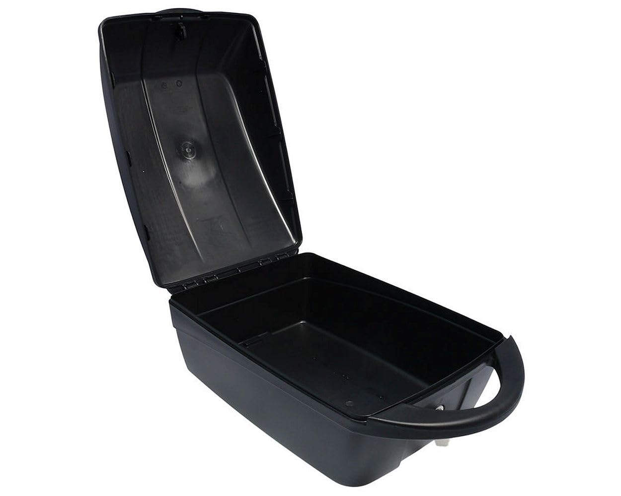 Polisport Topcase coffre vélo pour vélo électrique universel 12 litres noir | Boîte en plastique à clé et tous temps; fixation rapide, poignée, support CFS, 430×255×180 millimètres, maximum 5 kilogrammes