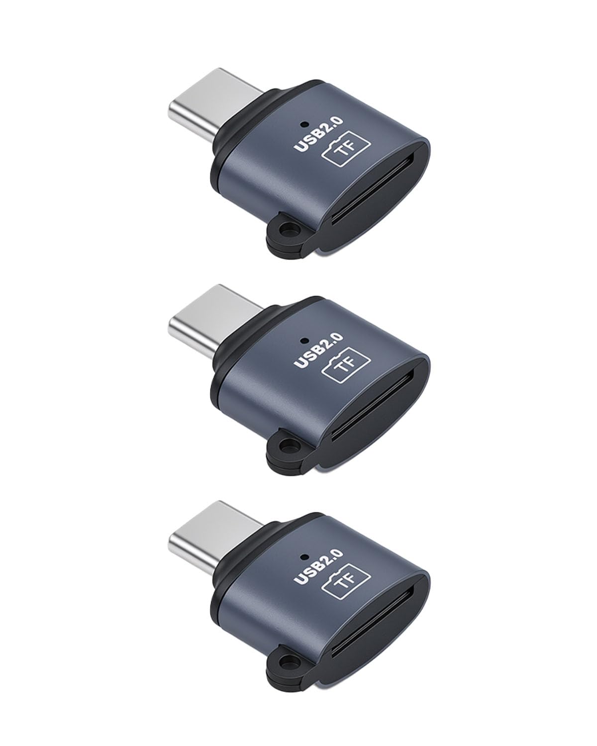 YANBORONSN USB C Micro SD Card Reader with Keychain Design (3 Pack) | USB 2.0 Type C to M…
