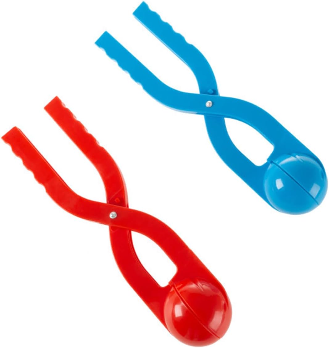 Hey! Play! Snowball Maker Tool with Handle for Snow Ball Fights, Fun Winter Outdoor Activities and More, For Kids and Adults (Set of 2)