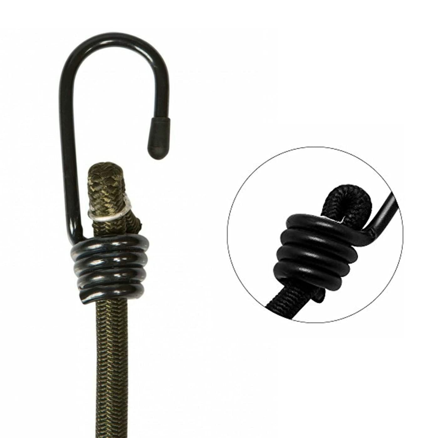 Juego De 16 Ganchos En Espiral De 75 Y 85 Mm – Extensores De Metal Con Recubrimiento De Plástico Para Cuerdas Elásticas, Lonas Y Amarre En Coches Y Bicicletas