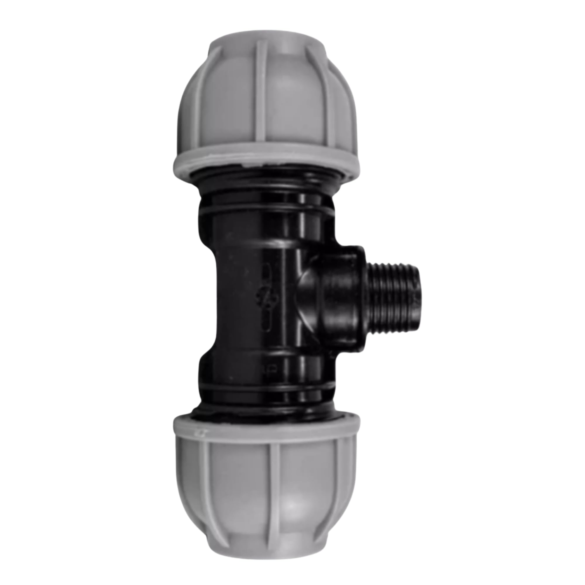 MYPURECORE MDPE Compression Fitting 20-50mm – Straight, Elbow, Tee, Stop End & Valve – BSP Threaded Water Pipe Connector – Leak-Proof Irrigation for Blue Pipe (Tee 50mm X 1.5" bspm)
