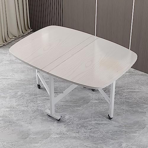 Mesa plegable con forma de mariposa con ruedas para ahorrar espacio - Mesa de comedor extensible para espacios pequeños