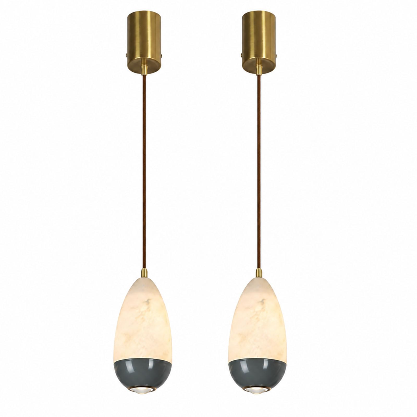 IOEDHW Alabaster Pendant Light Teardrop Hanging Lamp for Bar Counter