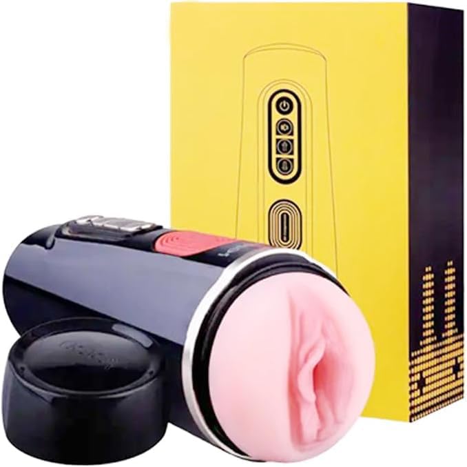 Image of Male Masturbators | 10 Modes Automatic Sucking Vibrating & Squeezing TPE Pocket Pussy Masturbation Cup 3D Realistic Textured Male Sex Toys Penis Massager | OH-AV-043