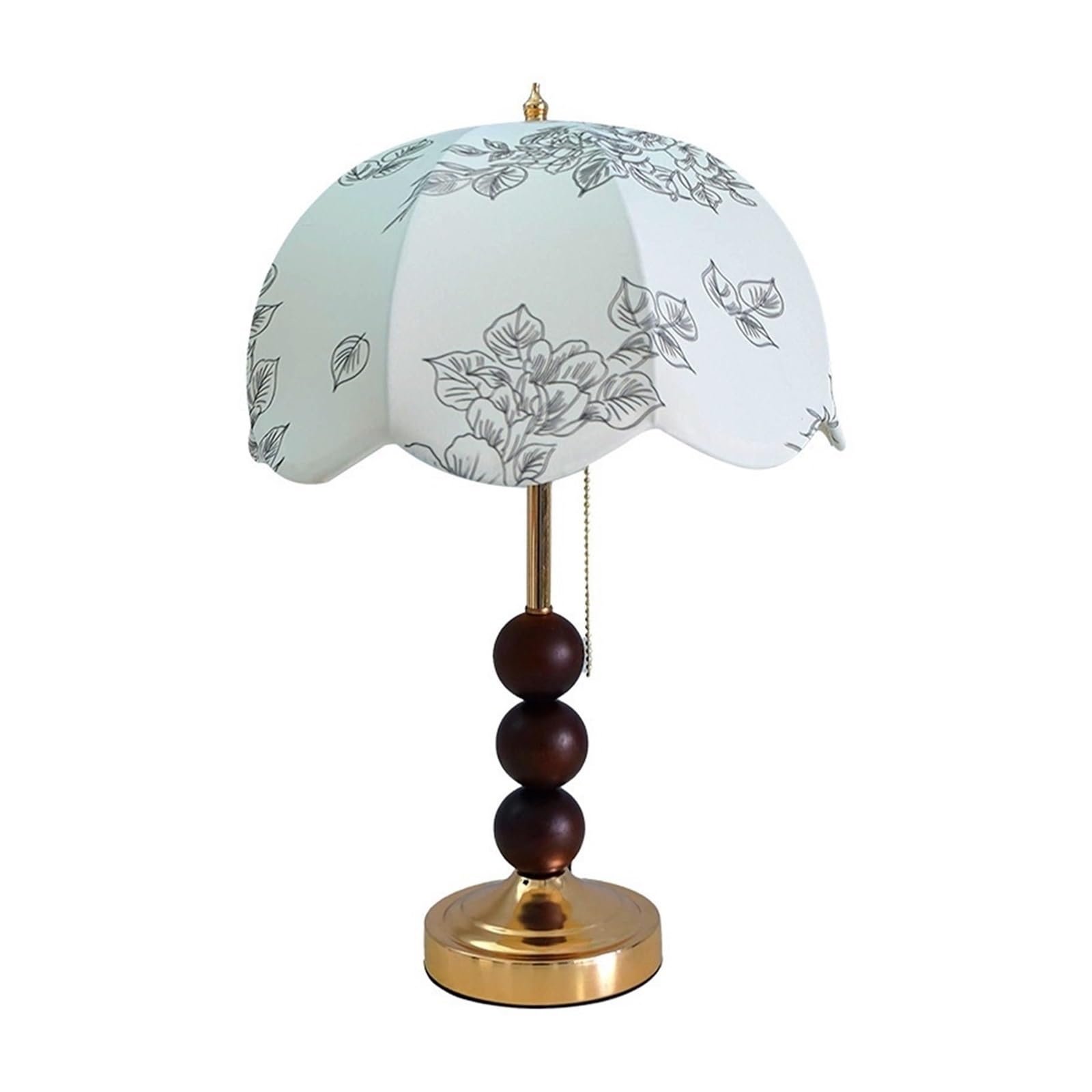 T2H9B5V4G8 Desk Lamp Retro Table Lamp Fabric Flower Bud Bedroom Bedside Decoration