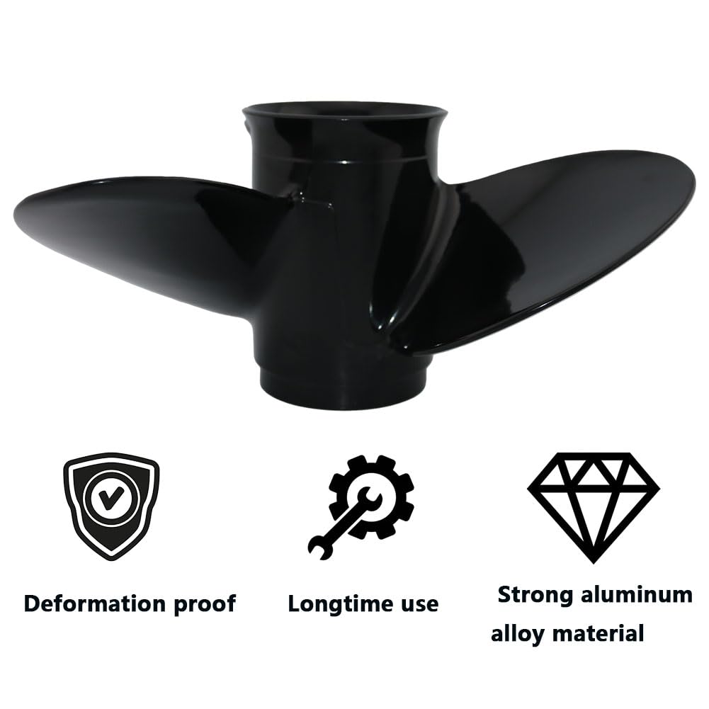 Boatman 13x11 Alluminio Barca Elica Sostituzione per BRP Johnson Evinrude OMC Stern Drive E-TEC 40-75 HP 13 Spline Dente RH