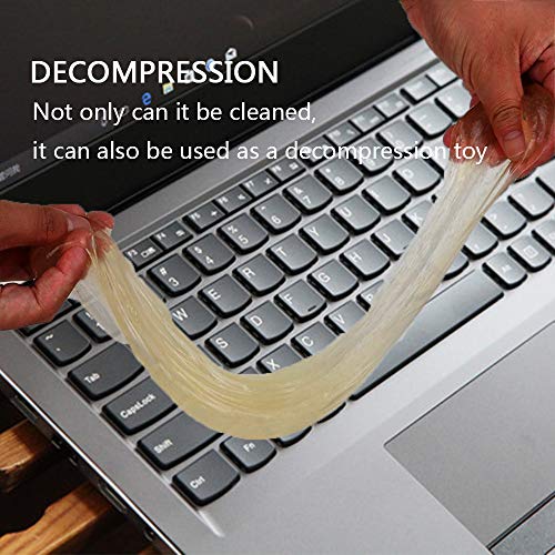 Dust Cleaning Gel,Super Clean Degreaser 2 Pack Keyboard Ceaner Universal Reusable Magic Dust Cleaning Mud for PC Tablet Laptop Keyboard Automobile Vents Printers Fan Parts. - Thumbnail 6