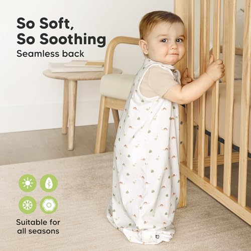 Image of 2-Pack Organic Baby Sleep Sacks, 100% Cotton 0.5TOG (Roarsome, 18-24M) | Soft Breathable, Baby Wearable Blanket, Toddler Sleeping Sack 18-24 Months, Easy to Wear Transitional Swaddles for Newborns
