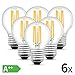 Produktbild LED Filament Lampe E27, 4W LED Edison G45 Leuchtmittel 470 Lumen, ersetzt 40W Glühfadenlampe, 2700K Warmweiß Glühbirne, 6er Pack [Energieklasse A++]