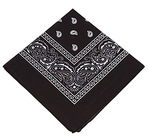 Bandana Unisex In Cotone 100% - Motivo Cachemire, 55x55 Cm, Multicolore - Foto 4