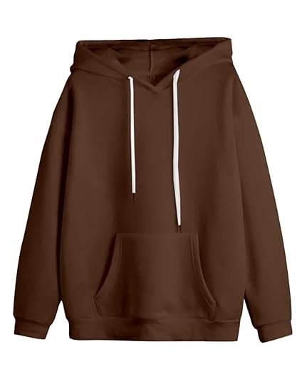 Cotton Fleece Oversize Loose Fit Hooded Sweatshirt Full Sleeves Solid Jumper Rust, Purple & Brown Hoodie Winter Wear for Women & Girls