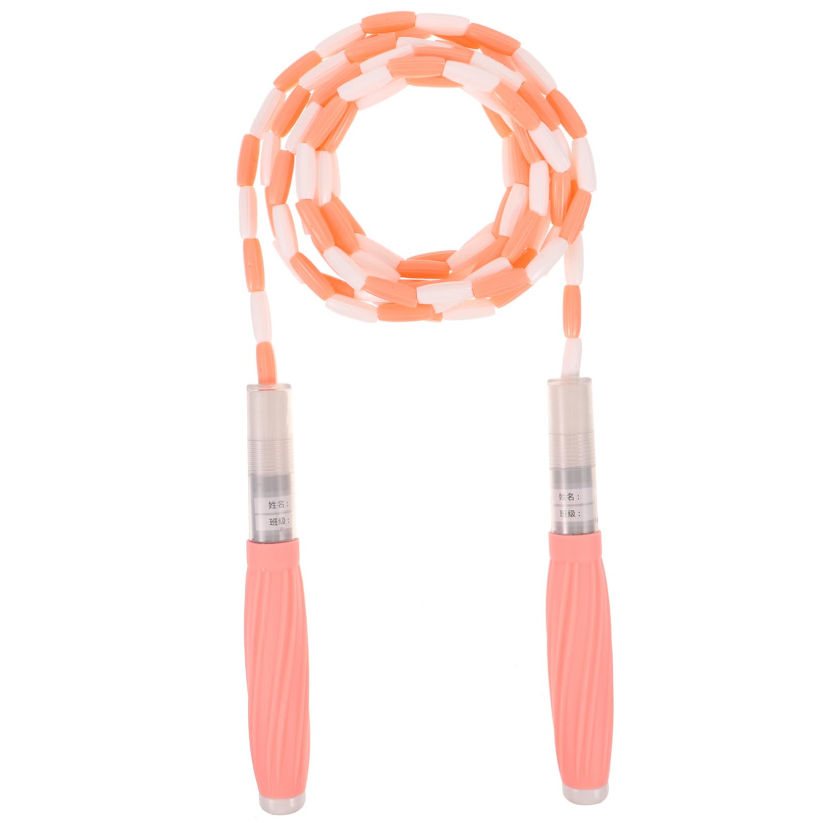 Kisangel Cuerda de Saltar de bambú sin Cable Saltando Cuerdas SOGA Beaded Jump Rope Jumping Rope cómoda Cuerda para Saltar Cuerda de Saltar con Cuentas Abdominales de Silicona