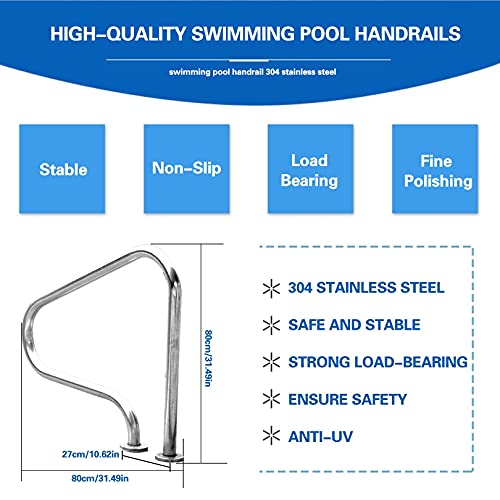 Barandal para piscina de acero inoxidable 304 miniatura 5