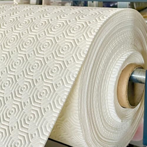 Promo Linge Nappe Bulgomme PVC 140 cm – Protection de Table Antidérapante et Imperméable – Découpe sur Mesure, Facile à Nettoyer (Blanc, 200x140 cm)