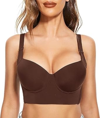 FallSweet Push Up Bras for Women Corset Top Bustier Padded Underwire Bra Add One Cup