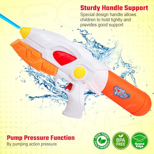 Image of Zest 4 Toyz Holi Water Gun for Kids High Pressure Water Pichkari with 1 Herbal Gulal and 100 Water Balloons for Boys and Girls
