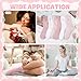 scenicamp 6 Pairs Womens Bow Fuzzy Socks Winter Cozy Fluffy Warm Socks Home Sleeping White,Peach pink,Light pink