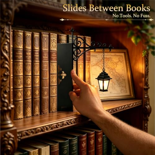 Neliangia Library Lantern-Decorative Bookshelf Lighting,Fantastic Shelf Decor Lamp with Warm LED Nightlight,Miniature Hanging Shelf Lamp,Portable Mini Bookshelf Lamp for Literary Lovers (3 PC) — view 5