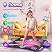 Flooyes Dance Mat Toys for 3-12 Year Old Kids, Electronic Dance Pad with Light-up 8-Button Wireless Bluetooth, Music Dance with 5 Game Modes, Birthday Toys Gifts for 3 4 5 6 7 8 9 10+ Year Old Girls