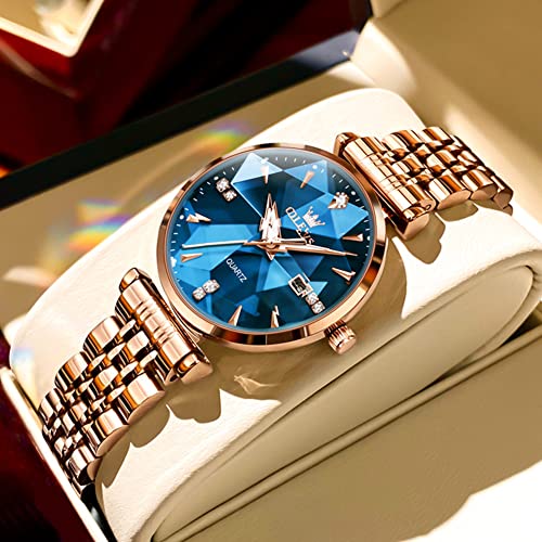 OLEVS Women's Watches Dress Diamond Fashion Luxury Ladies Wrist Watches Elegant Calendar Waterproof Luminous Analog Quartz Watch - Image 6