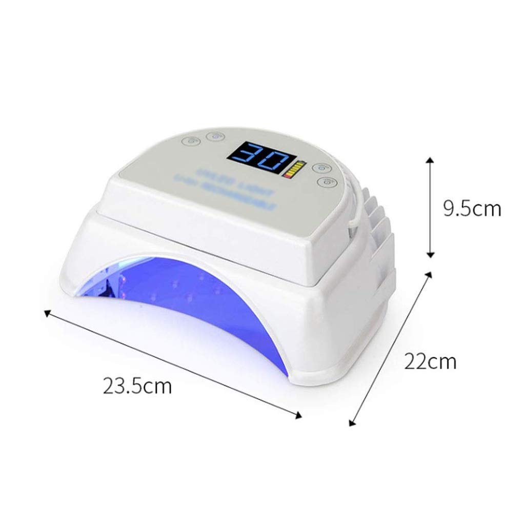Nail Light�Lampada per unghie in gel ricaricabile da 4 W Lampada per unghie a LED per polimerizzazione della luce per unghie in gel con maniglia di sollevamento Sensore tattile Schermo LCD (Colore