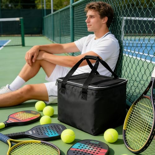 Cesta de tenis portátil y ligera para organizar pelotas en entrenamientos 3