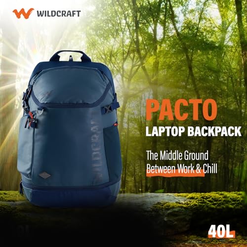 Image of Wildcraft Casual Backpack Pacto 40 for Mens & Womens | Unisex Backpack (Poseidon,40Liter)