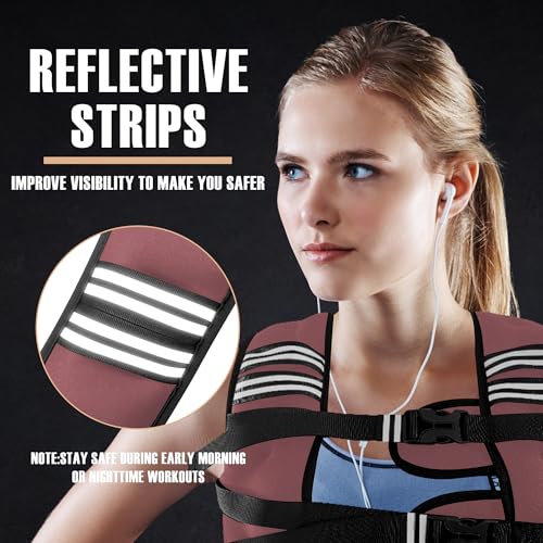 Image of NATURELUX Weighted Vest Men or Women - 5 /10 /15 /20 /25 /30lbs Weights with Reflective Stripe, Weighted Vest for Workout Equipment for Strength Training Running - Walking Weight Loss