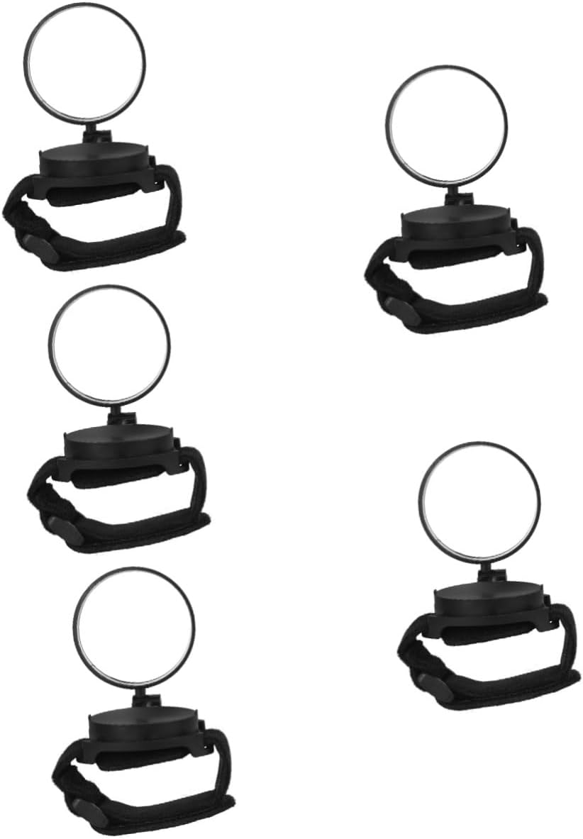 5pcs Bike Wristband Rear View Mirror Rotating Cycling Safety Mirror Bike Handlebar Mount