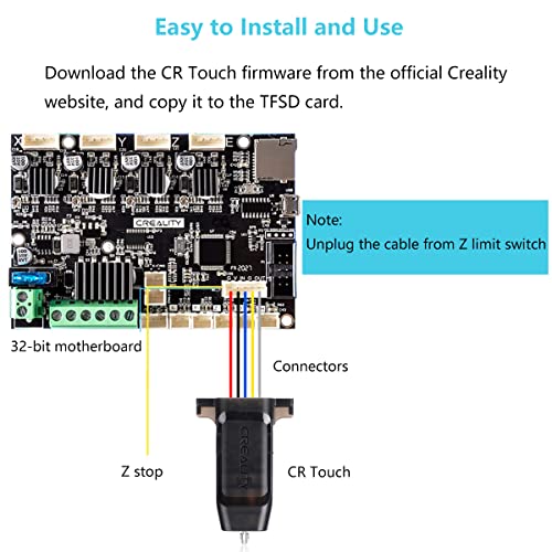 Comgrow Creality Cr Touch Kit de Sensor de Nivelamento Automático de Cama para Impressora 3D com Alf