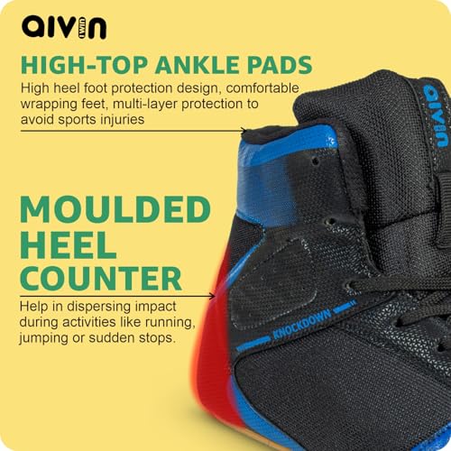 Image of AIVIN Men's Kabaddi, Kho Kho, Wrestling Shoes | Blue Athletic Sports Shoes