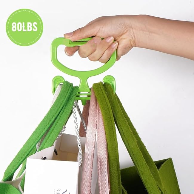 2 Pack Grocery Bag Carrier, Grocery Bag Holder Shopping Bag Holder Each Holds Up to 80lbs Durable Heavy-Duty Rack Comfortable Grip