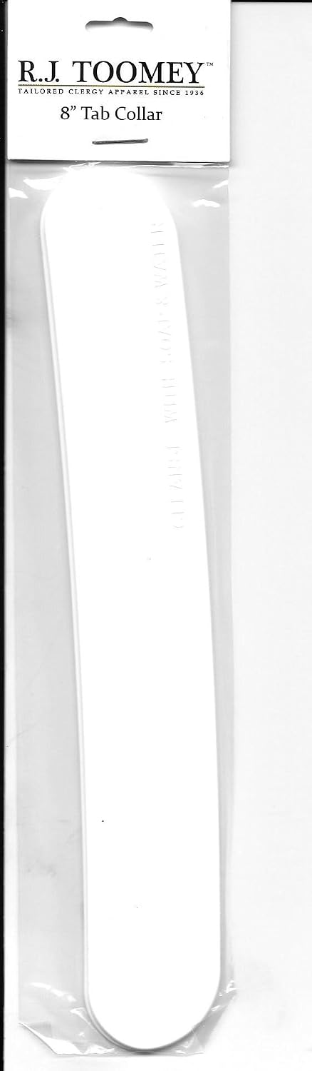 8" Tab Clergy Collar (Pack of 2)
