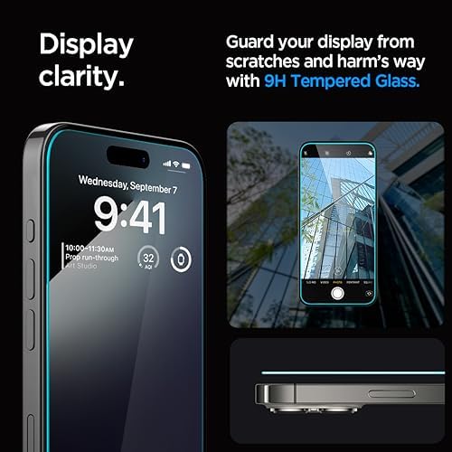 Spigen EZ Fit osłona ekranu ze szkła hartowanego do iPhone'a 15 Pro Max (2 sztuki)