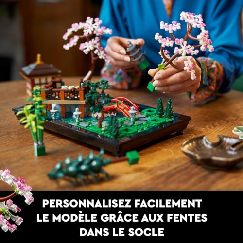 LEGO 10315 Icons Le Jardin Paisible, Kit de Jardinage Botanique Zen pour Adultes avec Fleurs de Lotus, Décoration Personnalisable, Inspiré par Les Traditions Japonaises, Cadeau pour Femmes, Hommes