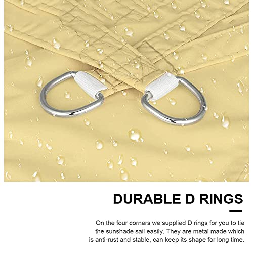 Toldo triangular impermeable con 95% de protección UV para jardín 4