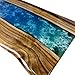 Personalized Spectacular Seascape Table, Made to Order Design Table, Office Table, Blue Ocean Waves Table, Handmade Coffee Table, Dining Table, Modern Home Decor, Gift New home (18x18 inch)