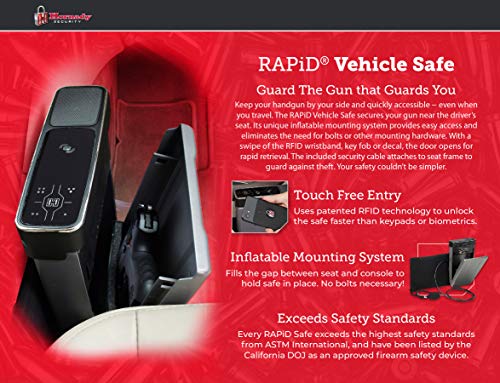Hornady Rapid Vehicle Safe – Gun Safe For Cars And Trucks, Safely Stow Gun In Vehicle – Rfid Safe For Fast, Multiple Method Entry – Car Gun Safe Conforms To Vehicle Shape Without Modifications #TOP2