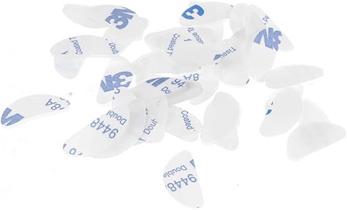 iiniim 20 pares de almohadillas de silicona hipoalergénicas para la nariz, adhesivas, antideslizantes, para lentes, lentes de sol, transparentes,