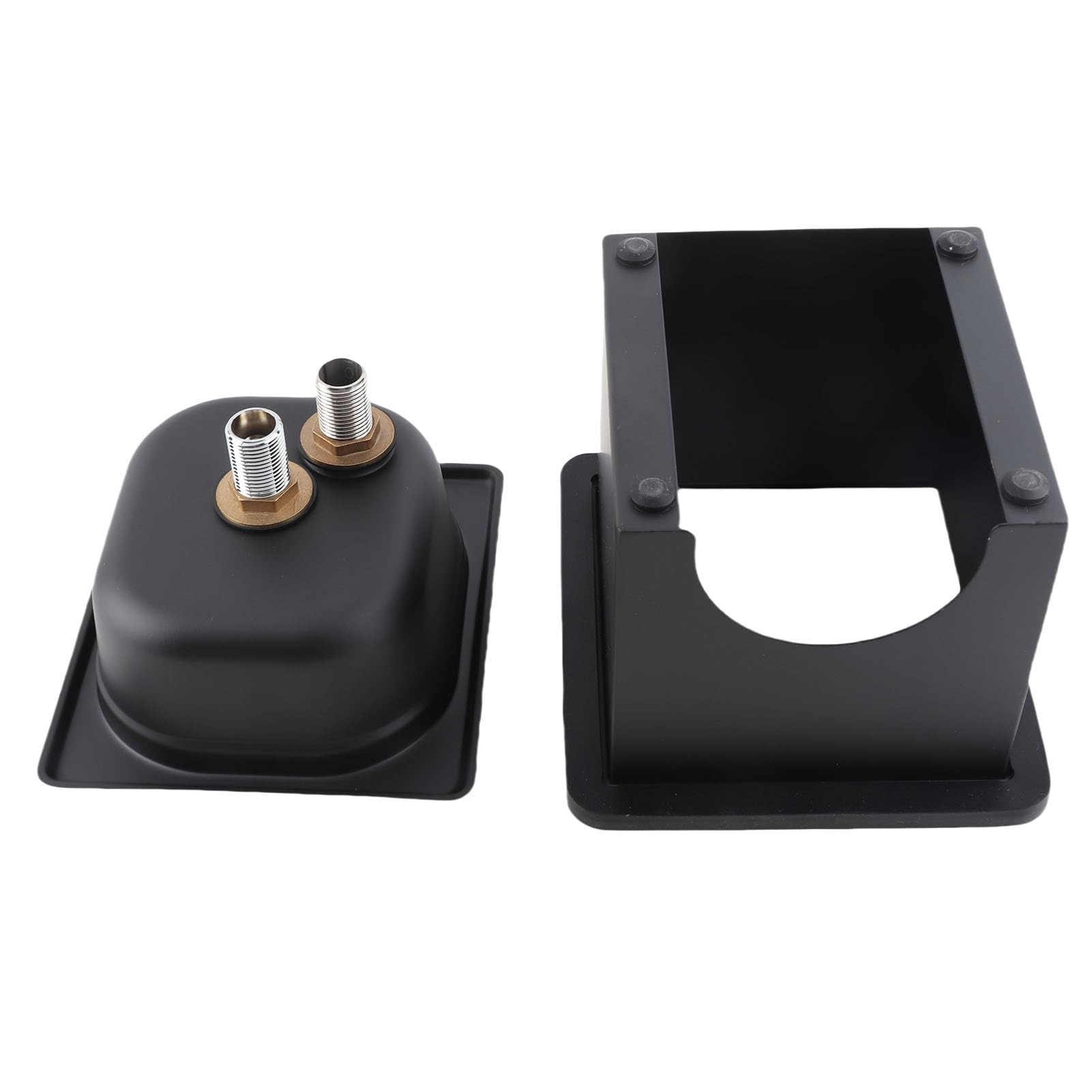 Risciacqua-caraffa in Acciaio Inox, efficiente lavabicchieri per Bar, caffè e lavelli da Cucina, Nero, Getto d'Acqua Multi-Angolo, Perfetto per l'uso Domestico (Piccolo)