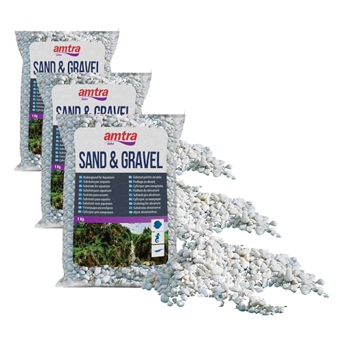 Amtra WAVE Noa Gravier Gros pour Aquariophilie, 1 kg (Lot de 3)