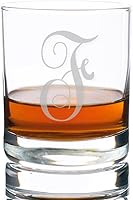 Vista 9 de Abby Smith Lavish Style Initial Rocks Whisky & Old Fashioned Glass Letra B