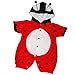Lito Angels Barboteuse Robe Ladybug Coccinelle pour Bebe Fille Garcon, Body Manche Courte avec Capuche, Taille 18-24 mois