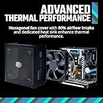 Cooler Master MWE Gold 750 V3 Full Modular Power Supply, 750W, 80+ Gold, ATX 3.1 90° PCIe 5.1, Designed Ready Nvidia RTX 5070 Ti AMD RX 9070 XT, Zero-RPM Mode, Hexagonal Fan Cover, 10-Year - Image 5