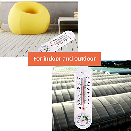 Ajcoflt vertical interno Higrômetro montado na parede, temperatura da estufa e medidor de umidade pa
