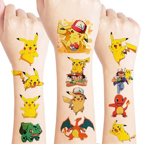 Tattoo Kinder 12 Blätter Wasserfeste Kindertattoos Set Hautfreundliche Temporäre Kindertattoos für Kinder Geburtstags Geschenk Party Dekoration Mitgebsel Kindergeburtstag