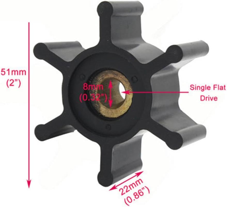 Flexible Water Pump Impeller Kit 6303-0001 Compatible With Marine Vessel Models Boat Models Outboard Engine Models