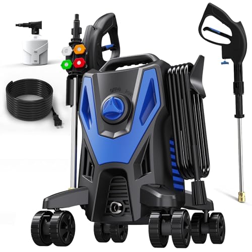 Zelonpro Pressure Washer 2026, 55FT Range, 4 Nozzles